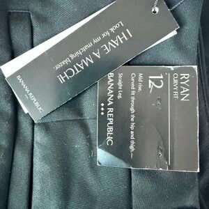 Banana Republic Black Ryan Curvy Fit Trousers
